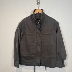 Liverpool Los Angeles Anorak Jacket Stretch Canvas Jean Utility Size Medium‎